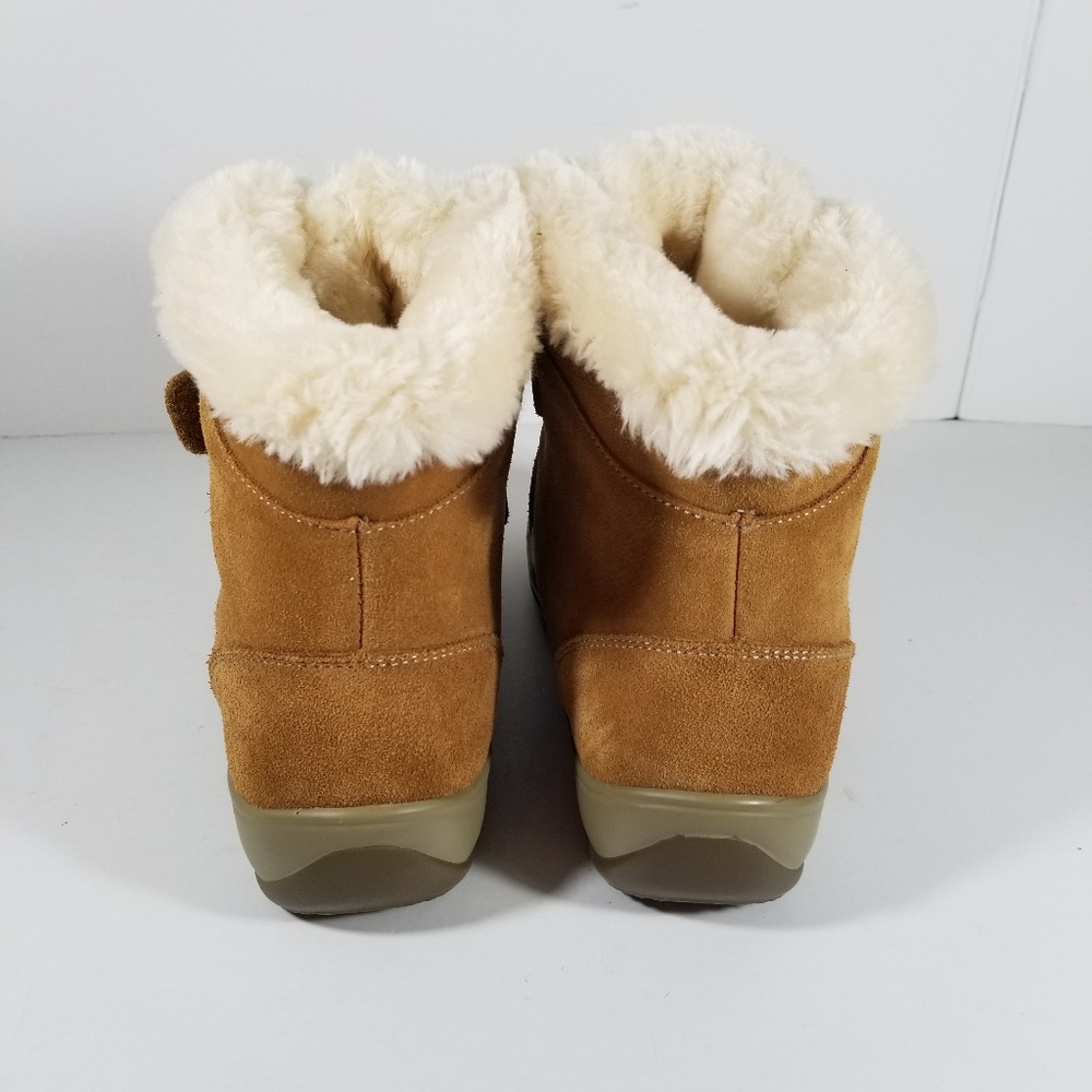 Orthofeet Florence Booties Women's 6.5 Camel Suede Boot Shearling Lined - Picture 4 of 6